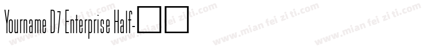 Yourname D7 Enterprise Half字体转换